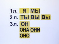 Набор магнитных карточек "Личные местоимения" (фон жёлтый) - fgospostavki.ru - Выкса