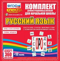 Динамические раздаточные пособия. Русский язык (комплект демонстрационных материалов). Касса букв, слогов, звуковых схем с набором интерактивных таблиц. - fgospostavki.ru - Выкса