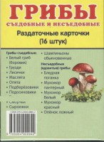 Раздаточные карточки "Грибы съедобные и не съедобные" - fgospostavki.ru - Выкса
