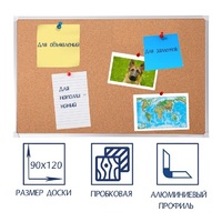 Доска пробковая 1200х900 - fgospostavki.ru - Выкса