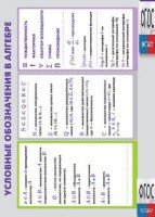 Таблица "Условные обозначения в алгебре" (винил) - fgospostavki.ru - Выкса