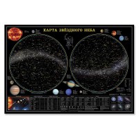Карта звездного неба (101 х 69 см) - fgospostavki.ru - Выкса