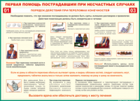 Таблица "Порядок действий при переломах конечностей" (100х140 сантиметров, винил) - fgospostavki.ru - Выкса