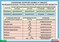 Таблица. Сравнение понятий изомер и гомолог. Функциональные группы классов органических веществ. - fgospostavki.ru - Выкса