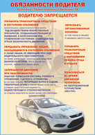 Таблица "Водителю запрещается" (100х140 сантиметров, винил) - fgospostavki.ru - Выкса