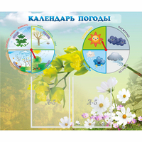 Стенд "Календарь погоды" с 2 карманами - fgospostavki.ru - Выкса