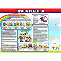 Стенд "Права ребенка" с 2 карманами - fgospostavki.ru - Выкса