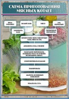 Стенд "Схема приготовления мясных котлет" - fgospostavki.ru - Выкса