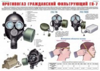 Комплект плакатов "Средства защиты органов дыхания. Противогазы, респираторы" - fgospostavki.ru - Выкса