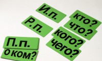 Набор магнитных карточек "Падежи" (фон зелёный) - fgospostavki.ru - Выкса