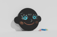 Фигурная грифельная меловая доска на тему эмоций - fgospostavki.ru - Выкса