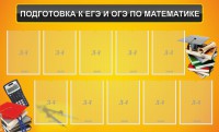 Стенд "Подготовка к ЕГЭ и ОГЭ по математике (10 карманов)" - fgospostavki.ru - Выкса