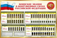 Стенд "Воинские звания в вооруженных силах РФ" - fgospostavki.ru - Выкса