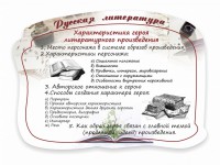 Стенд резной "Характеристика героя литературного произведения" - fgospostavki.ru - Выкса