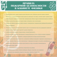 Стенд "Правила пожарной безопасности в кабинете физики" - fgospostavki.ru - Выкса