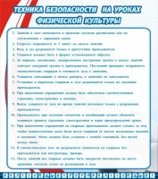 Стенд "Техника безопасности на уроках физкультуры" - fgospostavki.ru - Выкса
