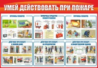 Стенд "Умей действовать при пожаре" - fgospostavki.ru - Выкса