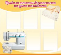 Стенд "Правила техники безопасности на уроке технологии" - fgospostavki.ru - Выкса