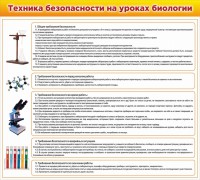 Стенд "Техника безопасности на уроках биологии" Вариант 2 - fgospostavki.ru - Выкса