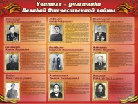 Стенд "Учителя-участники Великой Отечественной войны" - fgospostavki.ru - Выкса