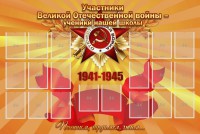 Стенд "Участники ВОВ - ученики нашей школы" - fgospostavki.ru - Выкса