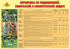 Плакат "Нормативы по радиационной, химической и биологической защите" - fgospostavki.ru - Выкса