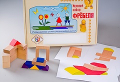 Игровой набор Фребеля "Конструктор деревянный без соединений-2" (Серия "Эксперимент") - fgospostavki.ru - Выкса