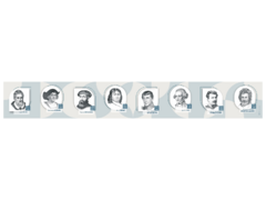 Стенд-лента "Выдающиеся путешественники и ученые-географы" - fgospostavki.ru - Выкса