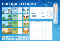 Стенд-уголок маркерный "Погода сегодня" - fgospostavki.ru - Выкса