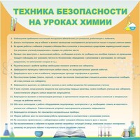 Стенд "Техника безопасности на уроках химии" - fgospostavki.ru - Выкса