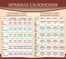 Стенд "Правила склонения" - fgospostavki.ru - Выкса