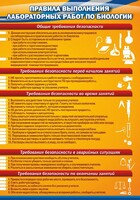 Стенд "Правила выполнения лабораторных работ по биологии" Вариант 2 - fgospostavki.ru - Выкса