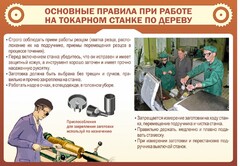 Стенд "Основные правила при работе на токарном станке по дереву" - fgospostavki.ru - Выкса