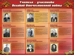 Стенд "Учителя-участники Великой Отечественной войны" - fgospostavki.ru - Выкса