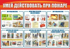 Стенд "Умей действовать при пожаре" - fgospostavki.ru - Выкса