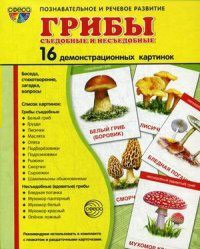 Демонстрационные карточки "Грибы съедобные и не съедобные" - fgospostavki.ru - Выкса