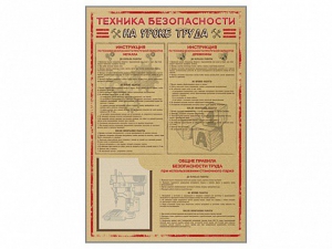 Стенд-уголок "Техника безопасности на уроках труда" - fgospostavki.ru - Выкса