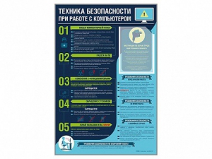 Стенд-уголок "Техника безопасности при работе на компьютере в общеобразовательных учреждениях" - fgospostavki.ru - Выкса