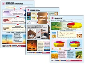 Комплект таблиц по географии "Экономика России" раздаточные (цветные, ламинированные, А4, 16 штук) - fgospostavki.ru - Выкса