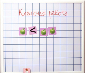 Магнитно-маркерная доска "Клетка" (86 см х 75 см) - fgospostavki.ru - Выкса