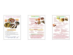 Плакаты ПРОФТЕХ "Конфетные изделия" (3 пл, винил, 70х100) - fgospostavki.ru - Выкса