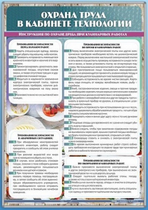 Стенд "Охрана труда в кабинете технологии" - fgospostavki.ru - Выкса
