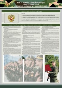 Стенд-уголок "Конституция Российской Федерации и Федеральный закон "О воинской обязанности и военной службе" - fgospostavki.ru - Выкса