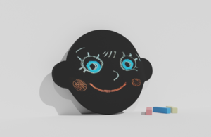 Фигурная грифельная меловая доска на тему эмоций - fgospostavki.ru - Выкса