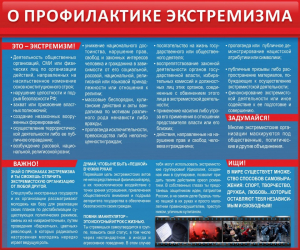 Стенд "О профилактике экстремизма" - fgospostavki.ru - Выкса