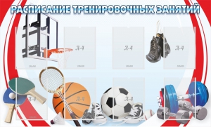 Стенд "Расписание тренировочных занятий" - fgospostavki.ru - Выкса