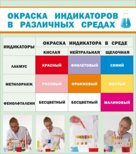 Стенд "Окраска индикаторов в различных средах" - fgospostavki.ru - Выкса