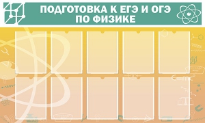 Стенд "Подготовка к ЕГЭ и ОГЭ по физике (10 карманов)" - fgospostavki.ru - Выкса