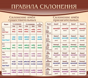 Стенд "Правила склонения" - fgospostavki.ru - Выкса