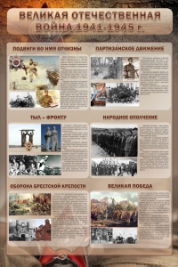 Стенд "Великая отечественная война (события)" - fgospostavki.ru - Выкса